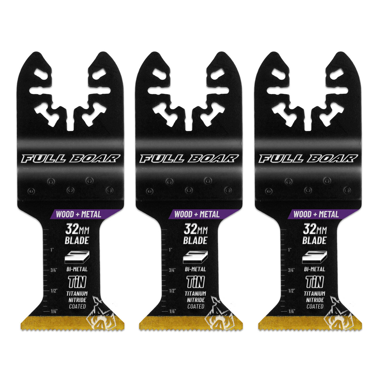Full Boar 32mm Wood And Metal Plunge Cut Multi Tool Blade 3 Pack Bunnings Australia