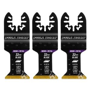 Full Boar 32mm Wood And Metal Plunge Cut Multi-Tool Blade - 3 Pack