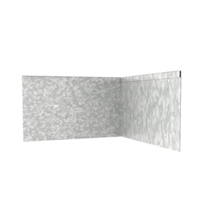 TerraForm Edging 185mmH x 610mmW  2.5mm Gauge Galvanised Steel Inside Corner 