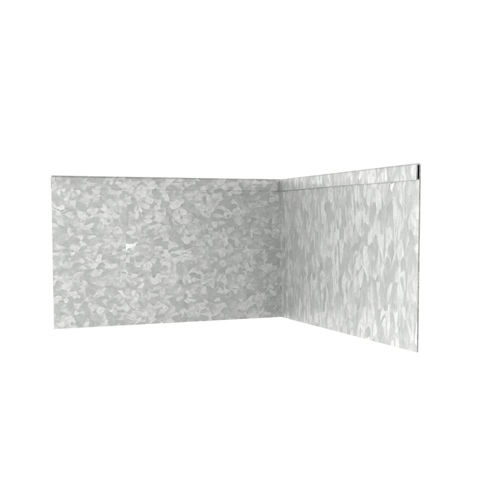 TerraForm Edging 185mmH x 610mmW  2.5mm Gauge Galvanised Steel Inside Corner 
