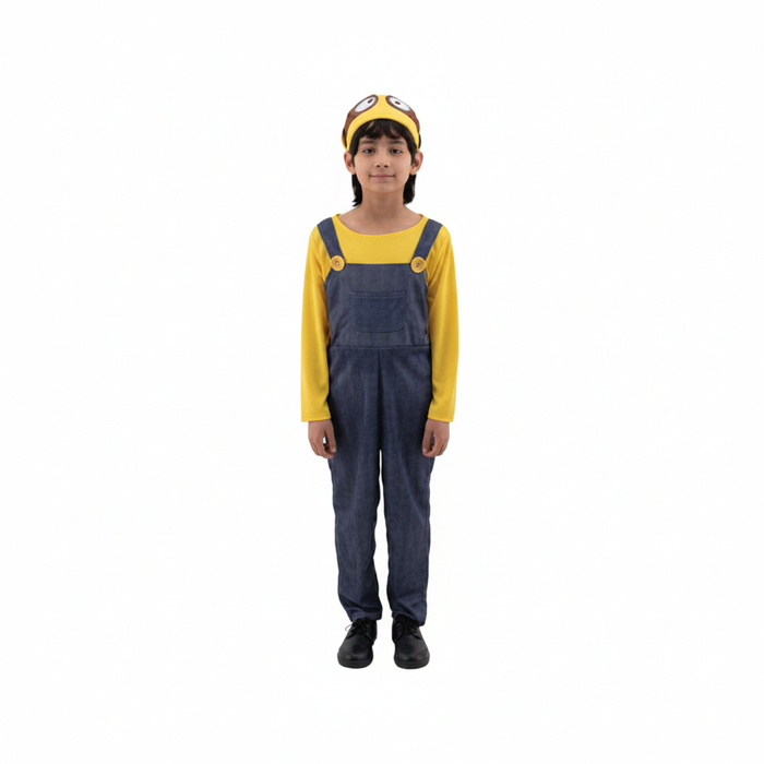 More Than Party Kids Costume Unisex Blue & Yellow Design Large 128x56cm