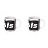 2PK Impact Rock Merchandise Oasis Logo Coffee Mug Black And White