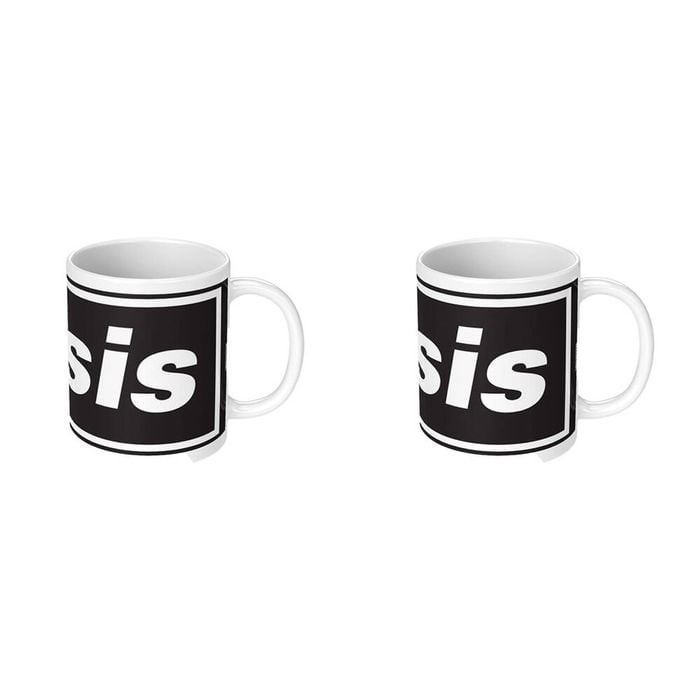 2PK Impact Rock Merchandise Oasis Logo Coffee Mug Black And White