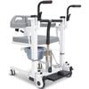 EQUIPMED Patient Lift Transfer Chair, Easy Hydraulic Height Adjustment, Shower Compatible, Over Toilet, Commode, Seniors Elderly