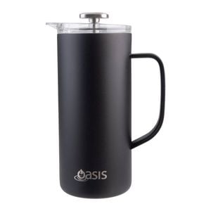Oasis Oasis Stainless Steel Double Wall Insulated Coffee Press 4 Cup Black