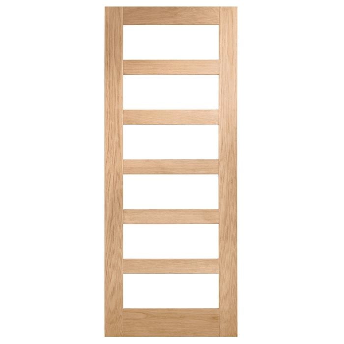 Corinthian 2040 x 920 x 35mm Internal Door White Oak Moda Clear Glass AMODG14 - 920mm
