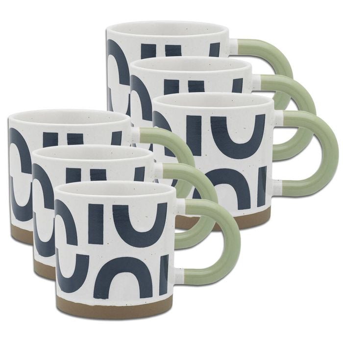 6pk Porto Modelli Stoneware 330ml Coffee Mug W/ Handle - Arco