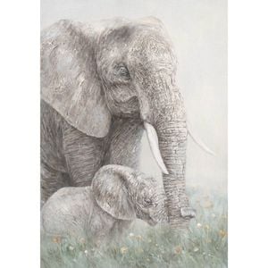 P&P Elephants Canvas Print - Majestic Wall Art for Living Room, Bedroom & Office Decor 70x100cm
