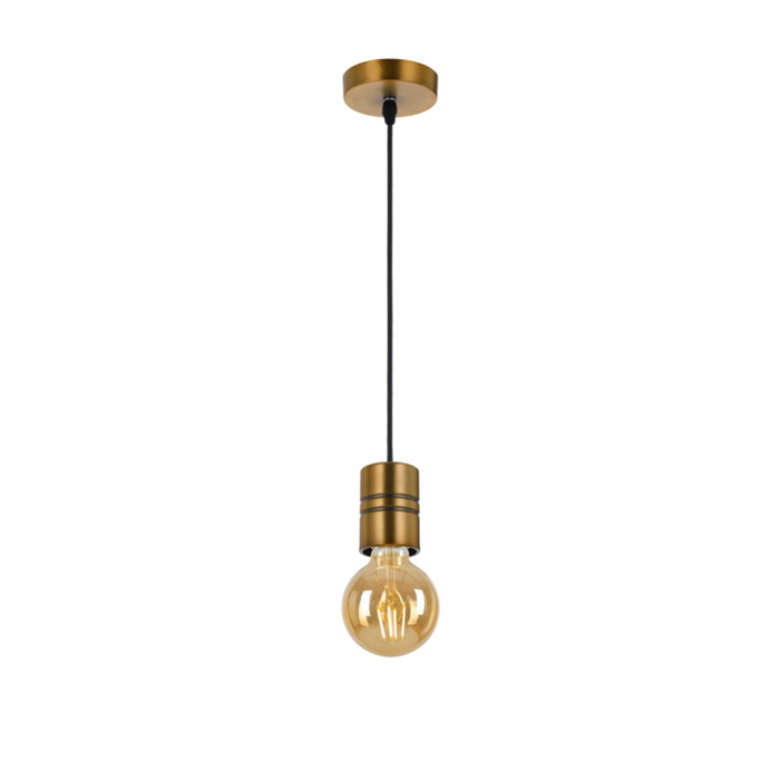 Telbix Lang Modern Pendant Hanging Lamp Light Metal Antique Brass
