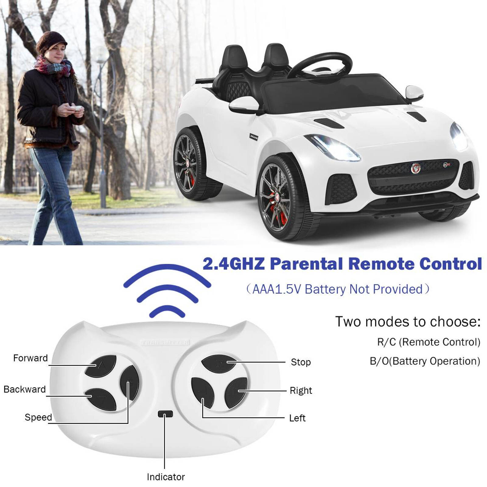 Jaguar ride on car with remote discount