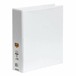 Marbig 4 D-ring Clearview Insert Binder 50mm (A4) (White)