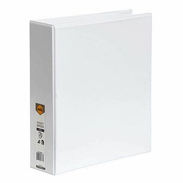 Marbig 4 D-ring Clearview Insert Binder 50mm (A4) (White)