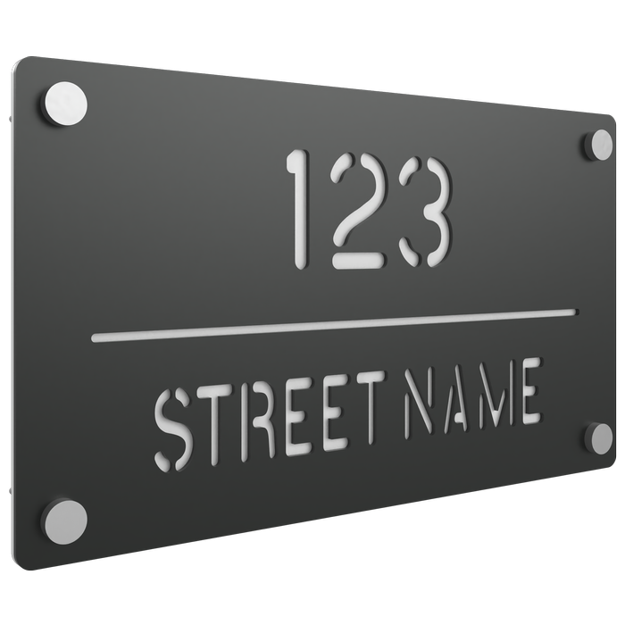 ProtectorAl 380 x 220mm Monument Aluminium Cut Through Custom House Sign