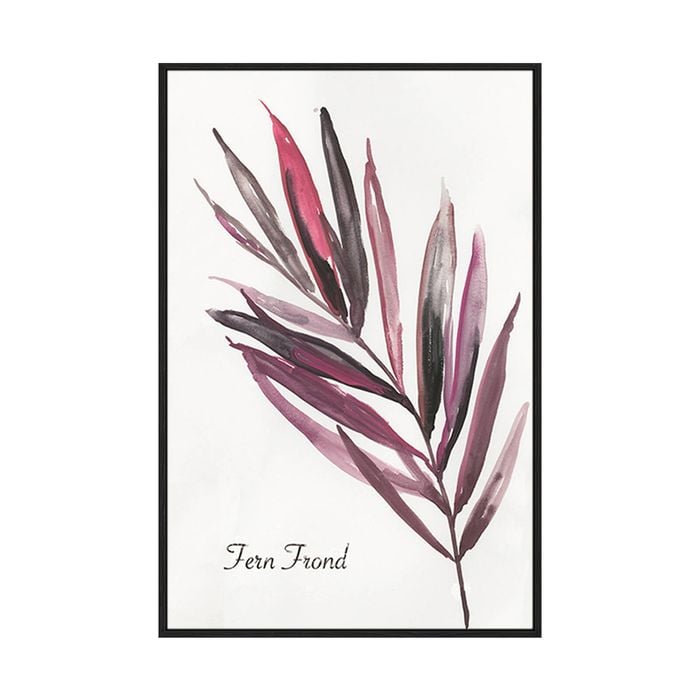 Artey | Fern Frond - Framed Canvas - Black Frame - 80 x 120 cm