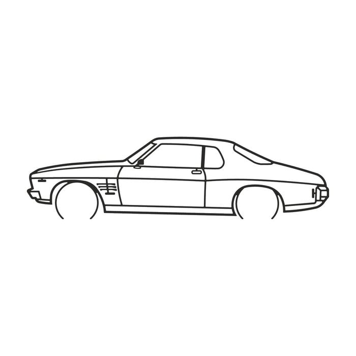 Holden Monaro GTS Silhouette Metal Wall Art