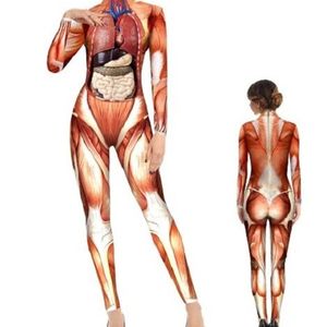 Realistic Gory Anatomy Print Womens Halloween Costume - Medium