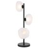 Telbix Zecca Contemporary Table Desk Lamp Light Metal Glass Frost Black Frosted