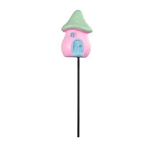 Northcote Pottery 28cm Pink & Green Fairy House Stake