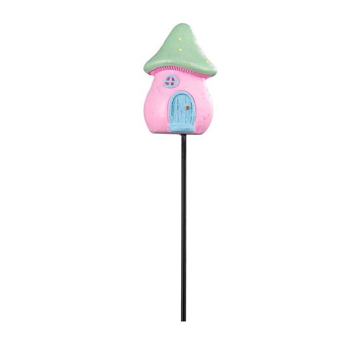 Northcote Pottery 28cm Pink & Green Fairy House Stake