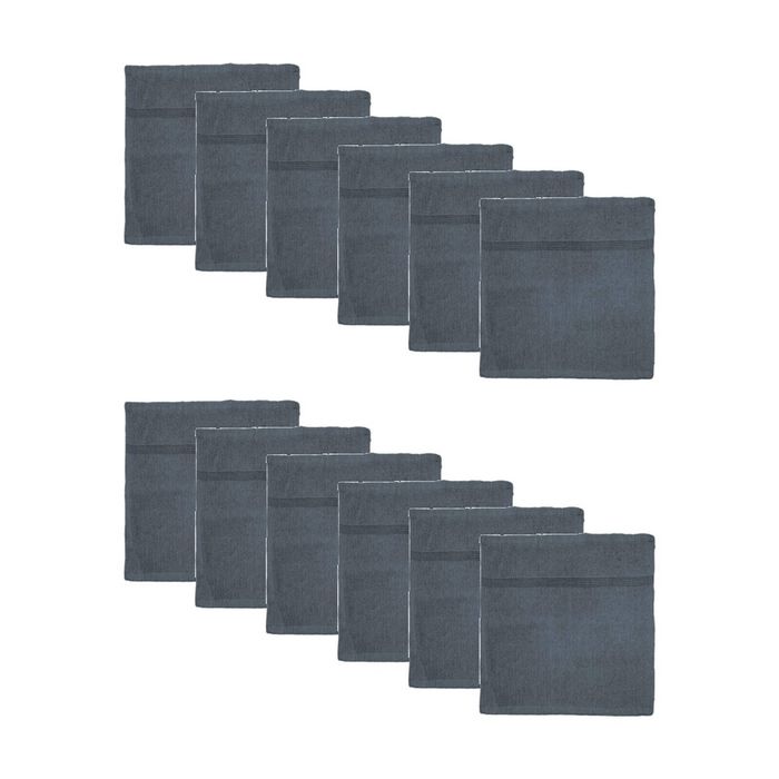 12PK Capri Soft Absorbent Facewash Bathroom Washcloth Towel 30x30cm Charcoal