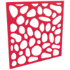 ProtectorAl 300-1200 x 300-1200mm Light Red/Gloss White Riverstone Unframed Composite Deco Panel
