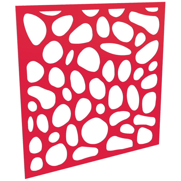 ProtectorAl 300-1200 x 300-1200mm Light Red/Gloss White Riverstone Unframed Composite Deco Panel