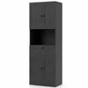 Costway 171.5CM Storage Cabinet Sideboard 4Door Drawer Adjustable Black