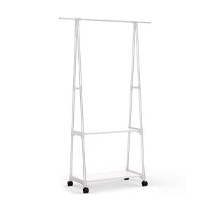 SOGA White 2-in-1 Clothes & Shoe Rack