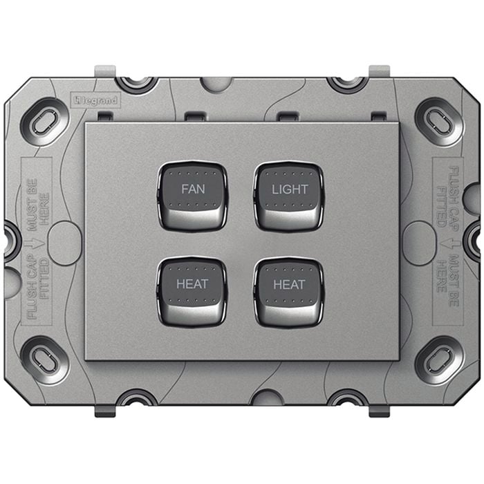 HPM ARTEOR 4 Gang Light Switch Fan/Light/Heat/Heat
