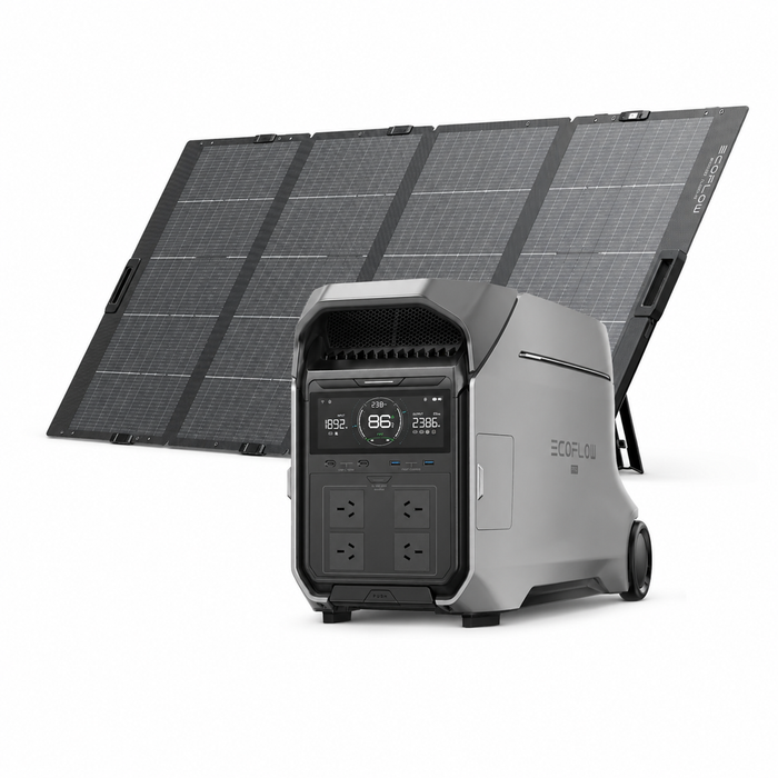 EcoFlow Delta Pro 3 with one 400W Bifacial Solar Panel