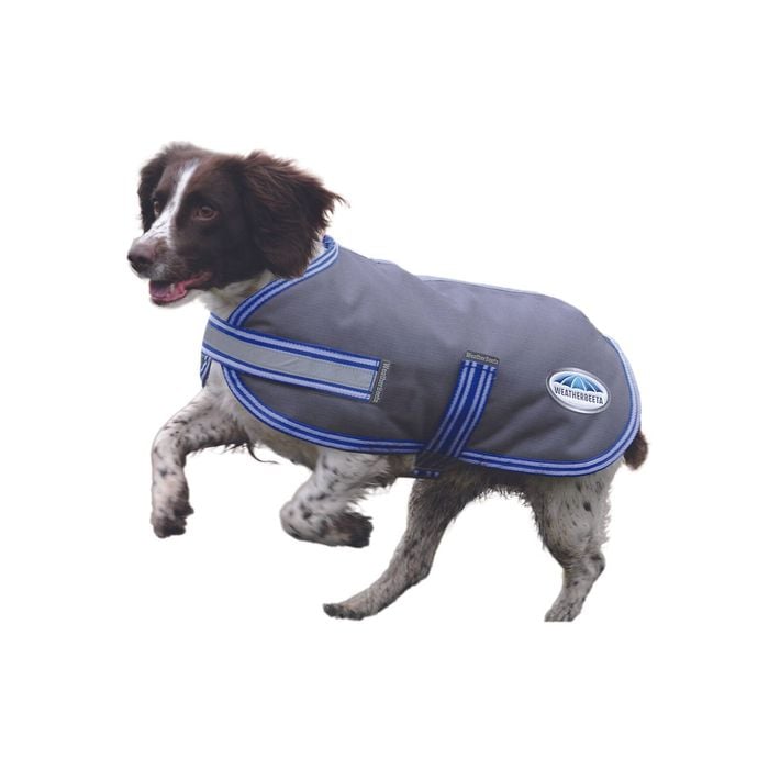 WeatherBeeta 25cm Grey/Blue Thermi-Heat Dog Coat