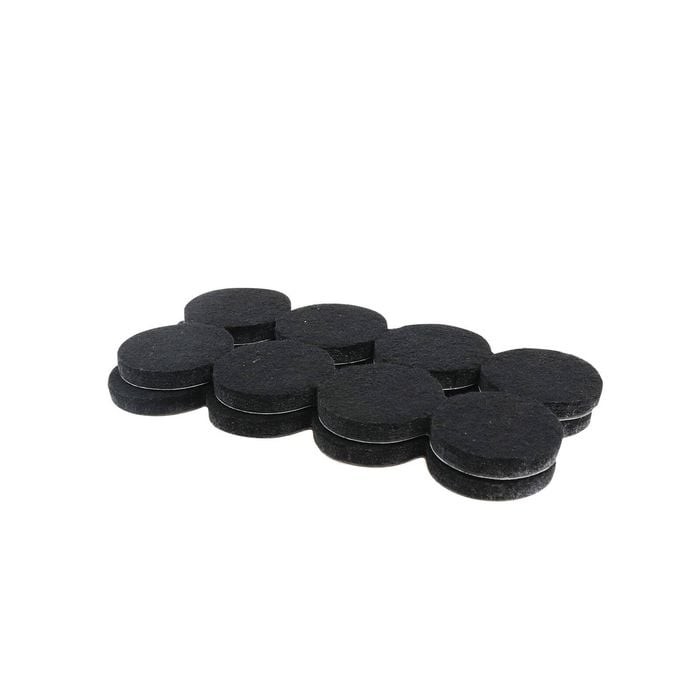 Surface Gard 25mm Black Round Felt - 16 Pack