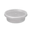 Fiesta Microwavable Deli Pots Clear Round Plastic Leak Proof Food Safe Takeaway Containers 50ml Pack of 100