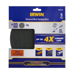 Irwin 225mm 80 Grit Sandpaper Mesh - 5 Pack
