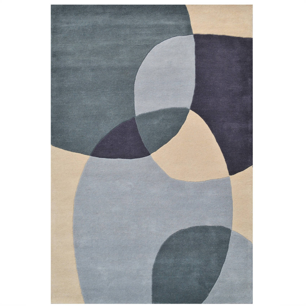 Modern Pebbles Handmade Wool Rug-6232-Grey Multi-110x160cm - Bunnings ...