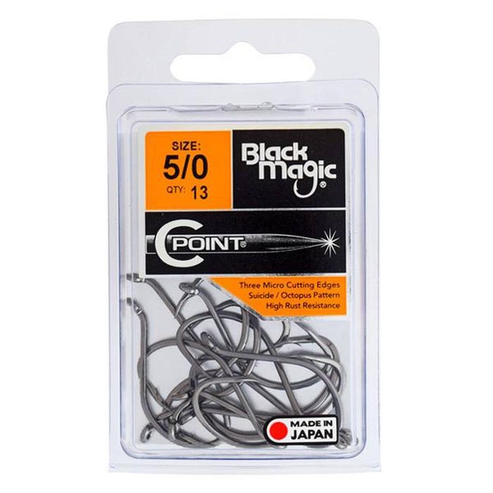 Black Magic C Point Fishing Hook Economy Pack 5/0