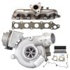 Upgrade Billet Turbo Charger With Genuine Exhaust Manifold, Oil Feed Pipe, Gasket & Stud Kit For Mitsubishi Outlander 4n14 2.2l