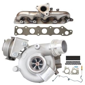 Upgrade Billet Turbo Charger With Genuine Exhaust Manifold, Oil Feed Pipe, Gasket & Stud Kit For Mitsubishi Outlander 4n14 2.2l