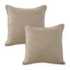 2PK Jason Commercial Square Linen Look Bed Cushion 44x44cm - Sand