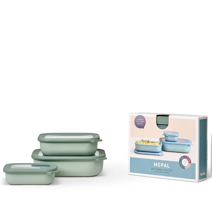 Mepal Cirqula Rectangle 3 Piece Small Set - Sage