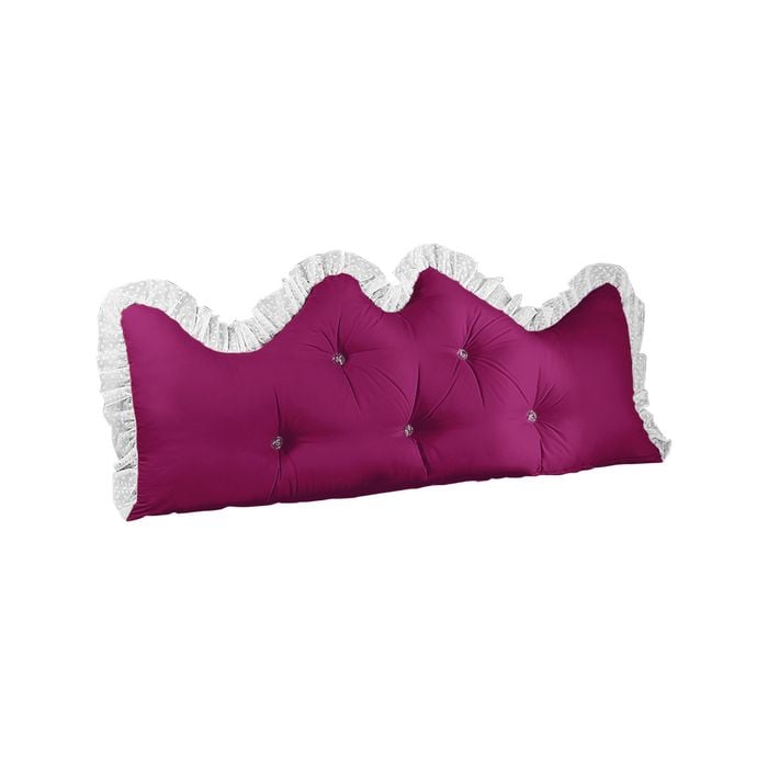SOGA 180cm Princess Bed Pillow Tatami Cushion with Ruffle Lace