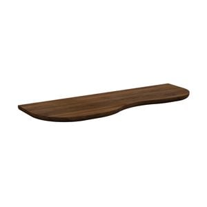 Flexi Storage Decorative Shelving 600 x 18 x 215mm Walnut Wavy Edge Shelf