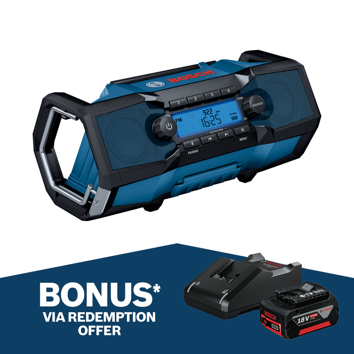 Bosch 18V Professional Bluetooth Worksite Radio 06014A3040 - Skin Only