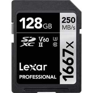 Lexar Professional 1667x SDXC UHS-II SD Card - 128GB