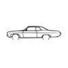 Ignite Laser Chevrolet 1970 Impala Silhouette Metal Wall Art Rustic Metal 15.7inch/40cm