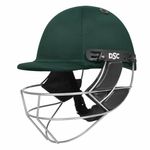 DSC Defender Cricket Helmet | Color: Green | Size: Extra Small | Adjustable Steel Grill | Back Support Strap | Shock Resistant