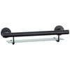 evekare Black Matte Bath Shelf With Grab Rail