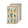 Ladelle Set of 5 Plant Life Cotton Kitchen Tea Towels 50 x 70 cm Green