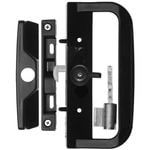 Rolltrak Black Sliding Patio Door Keyed Lock Set