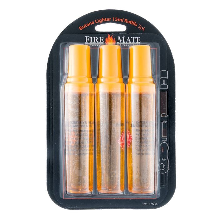 Firemate 15ml Butane Gas Refills - 3 Pack
